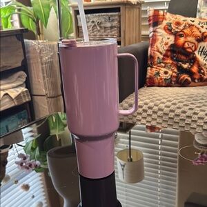 Purple 40 oz. Tumbler with Straw